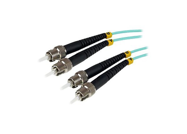 StarTech.com 1m ST Fiber Optic Cable - 10 Gb Aqua - MM Duplex 50/125 - LSZH