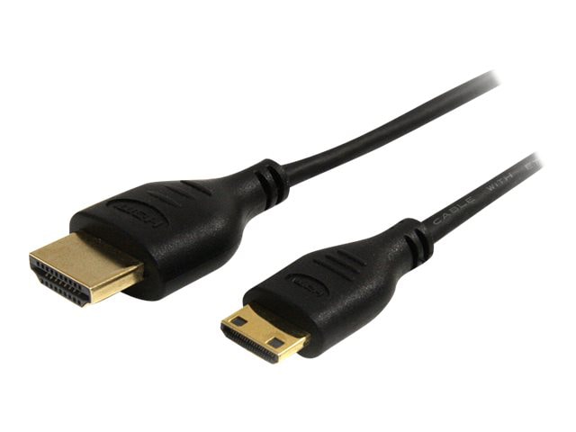 StarTech.com 3ft Mini HDMI to HDMI Cable Adapter 4K 30Hz - High Speed, Slim