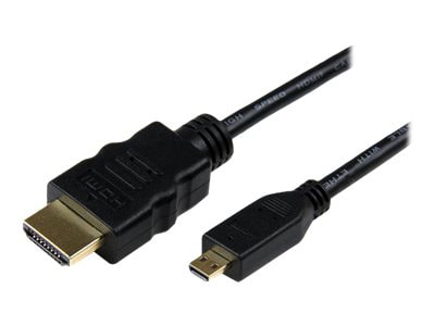StarTech.com 6ft Micro HDMI Cable w/Ethernet - 4K High Speed HDMI to HDMI Adapter Cord - HDMIADMM6 - & Video Cables - CDW.com