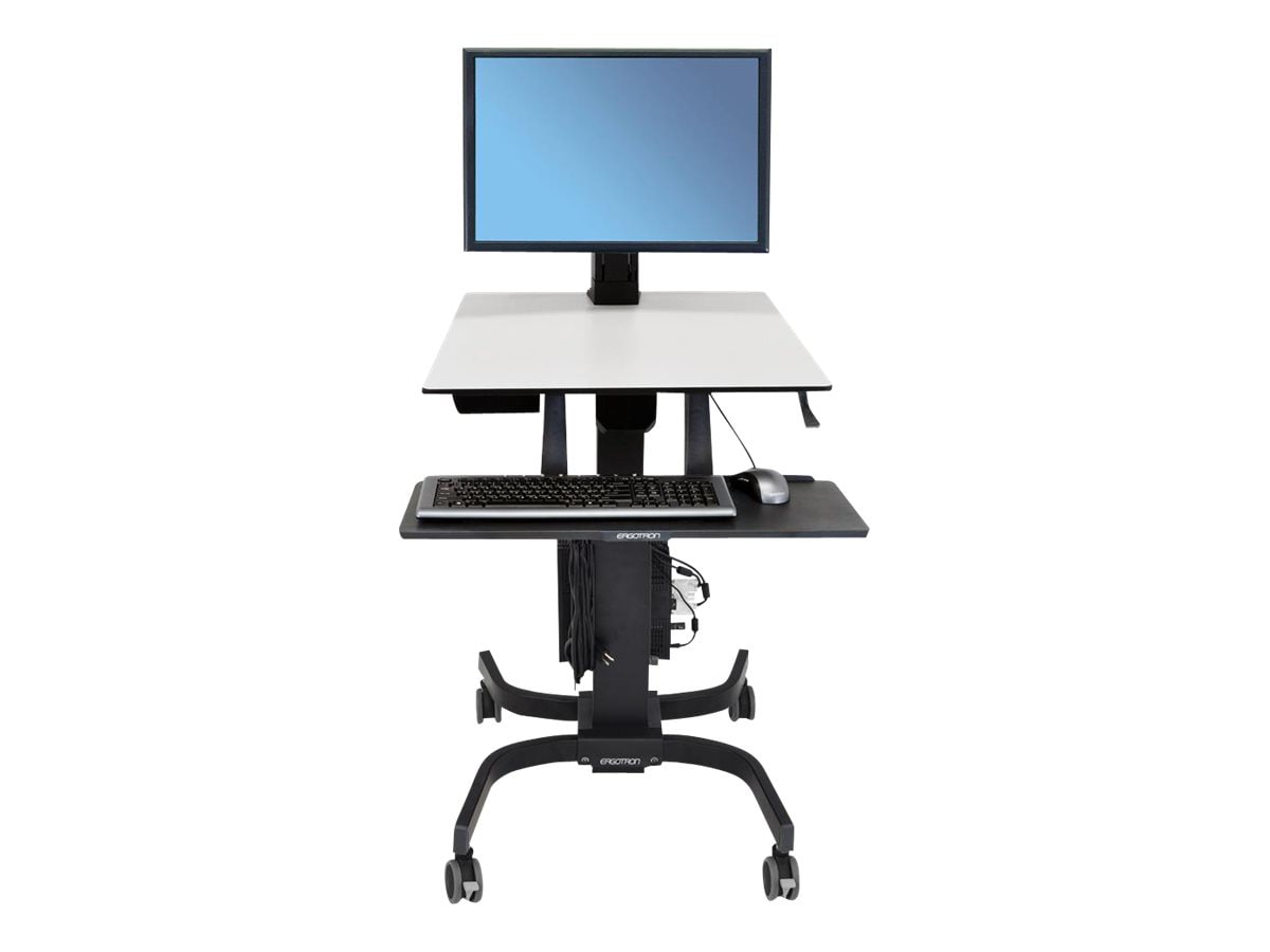 Ergotron WorkFit-C Single HD - sit/standing workstation - rectangular - gray
