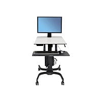 Ergotron WorkFit-C Single HD - sit/standing workstation - rectangular - gray