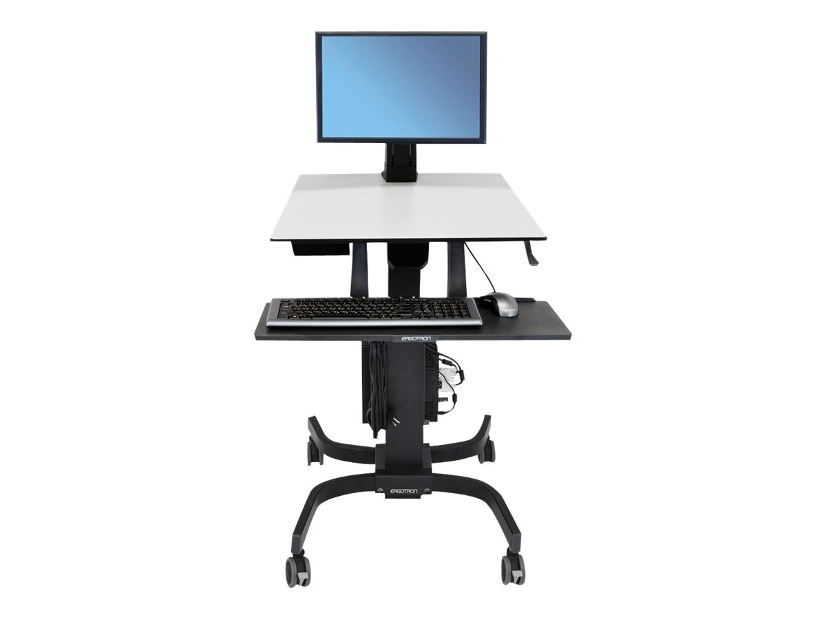 Ergotron WorkFit-C Single LD - sit/standing workstation - rectangular - gray