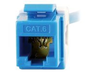 C2G 180 Degree Cat6 RJ45 UTP Keystone Jack - Blue - keystone jack