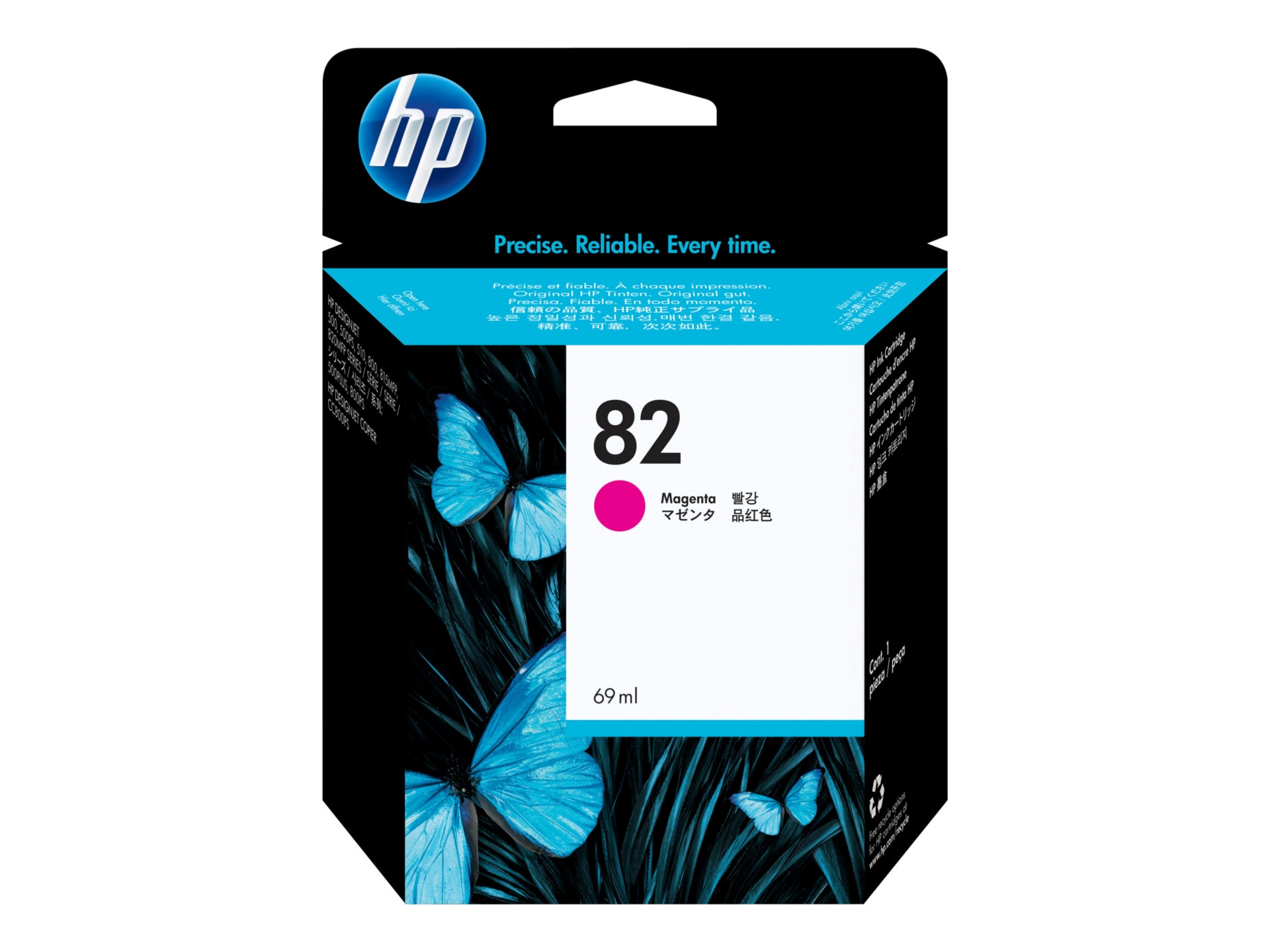 HP 82 (C4912A) Original Inkjet Ink Cartridge - Single Pack - Magenta - 1 Each