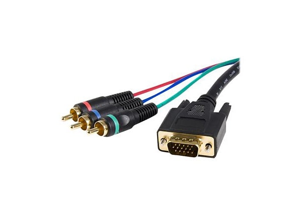StarTech.com 3 ft HD15 to Component RCA Breakout Cable Adapter - M/M - VGA cable - 3 ft