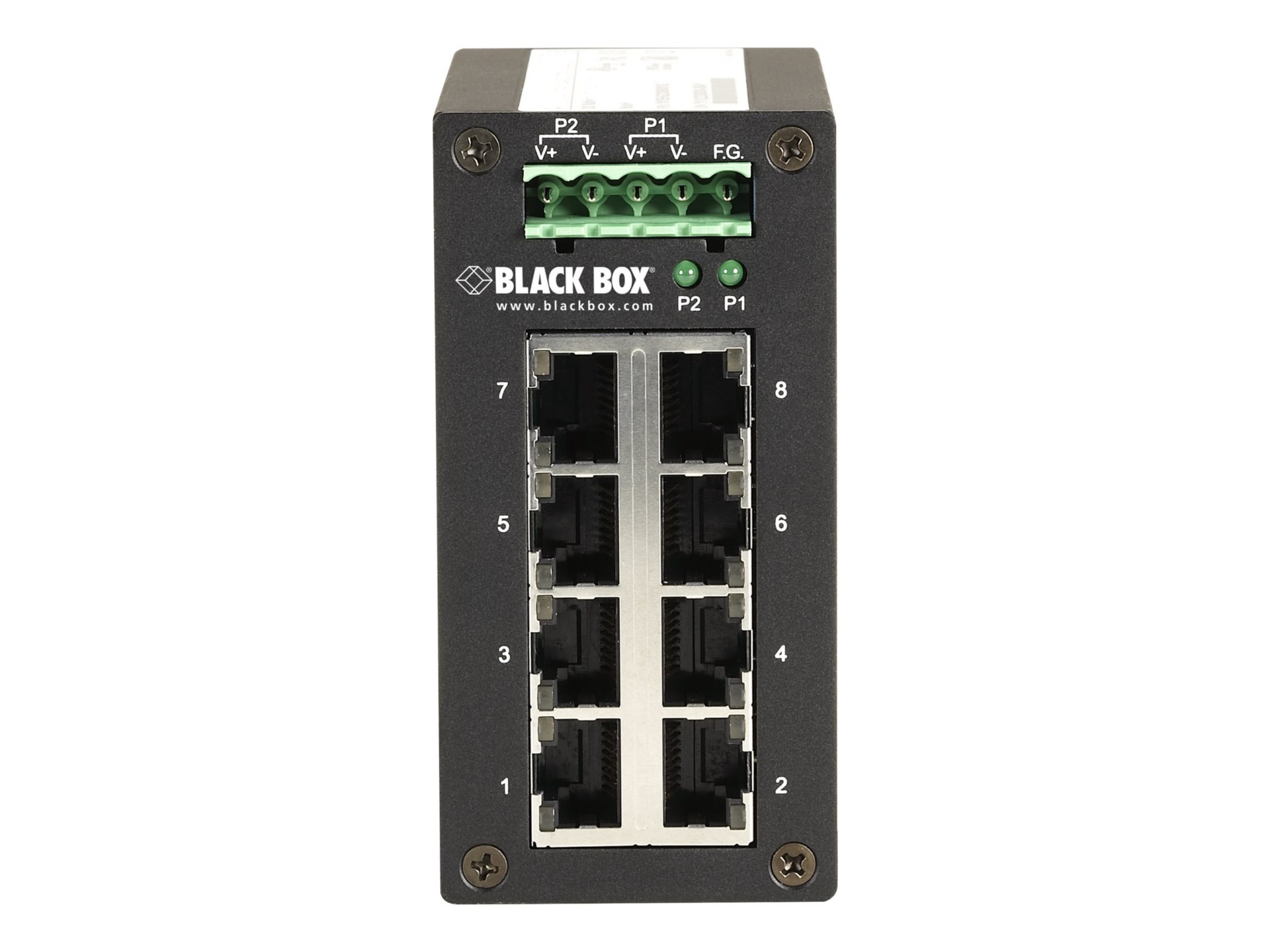 Black Box HRD Switch - (8) 10/100/1000Mbps RJ45