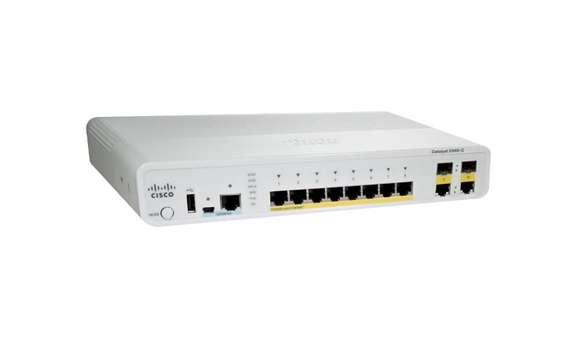 Cisco Catalyst Compact 2960C-8PC-L 8-Port Fast Ethernet Switch