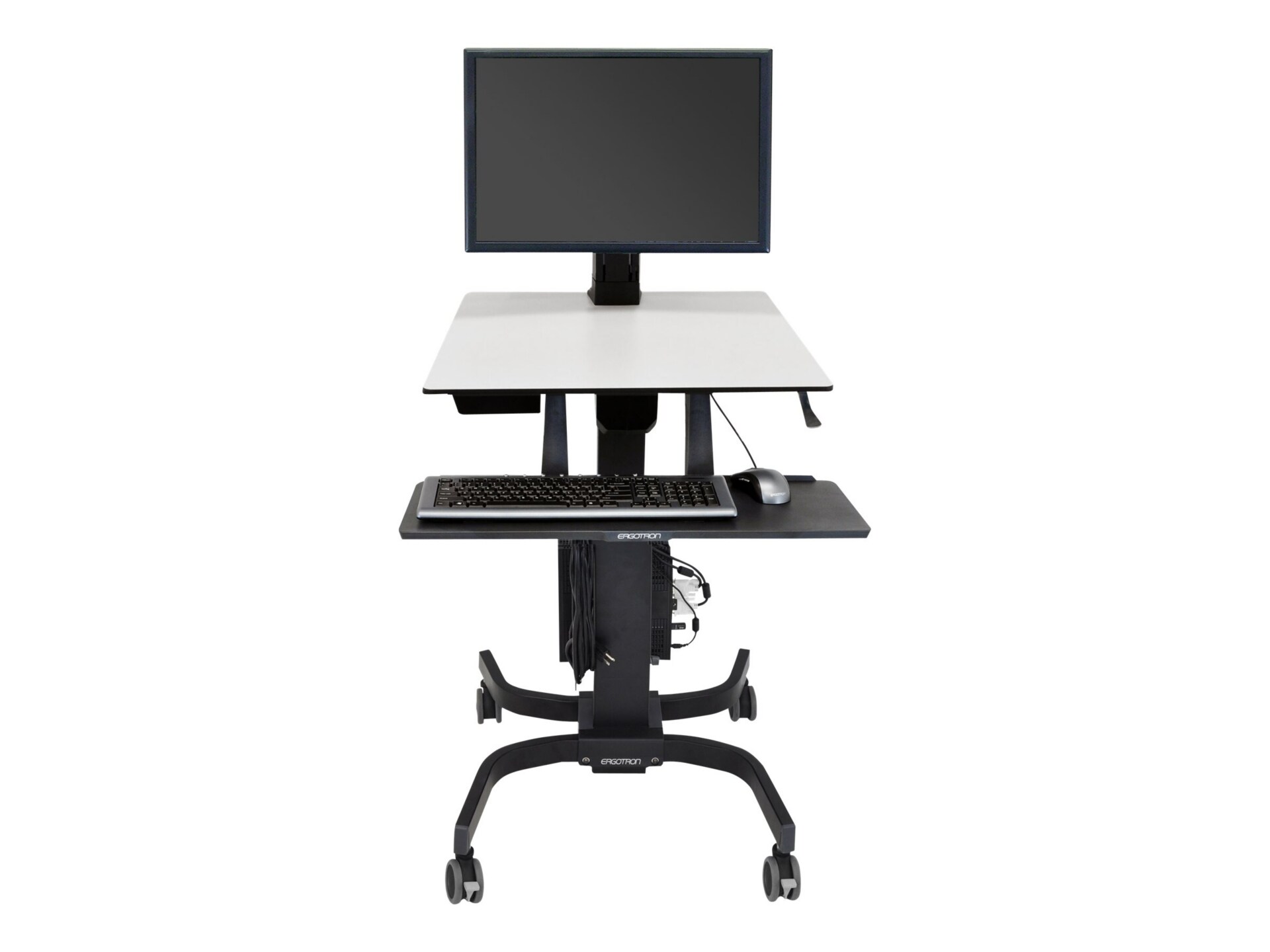 Ergotron WorkFit-C Single HD Sit-Stand Workstation - cart