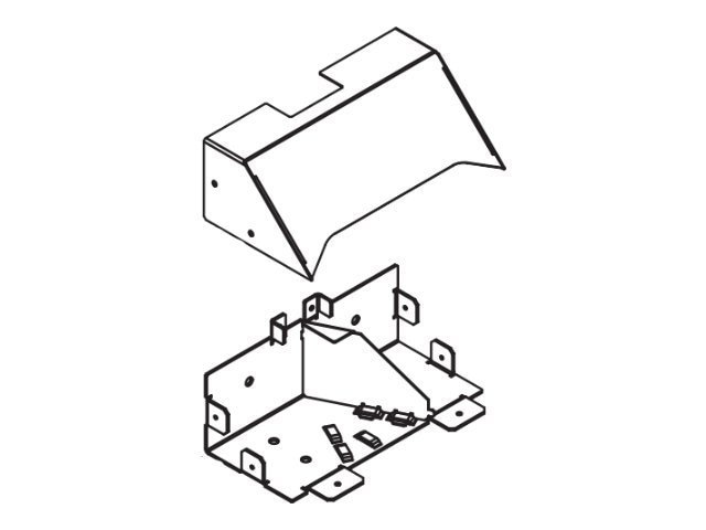Wiremold OFR Overfloor Cable Raceway Transition - Black - TAA Compliant