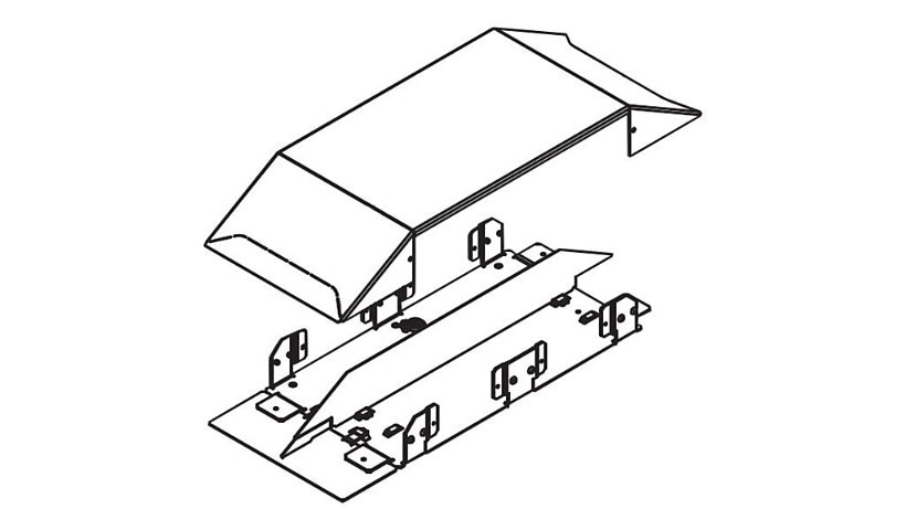 Wiremold OFR Series Overfloor Raceway 4-Gang Box - cable raceway interface box