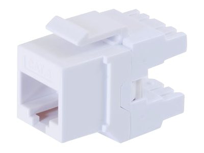 C2G 180 Degree Cat6 RJ45 UTP Keystone Jack - White - prise modulaire