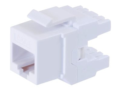 C2G 180 Degree Cat6 RJ45 UTP Keystone Jack - White - modular insert