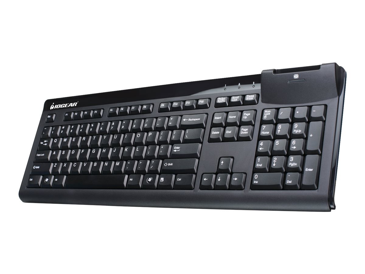 IOGEAR GKBSR201 - 104-Key Keyboard With Integrated Smart Card Reader