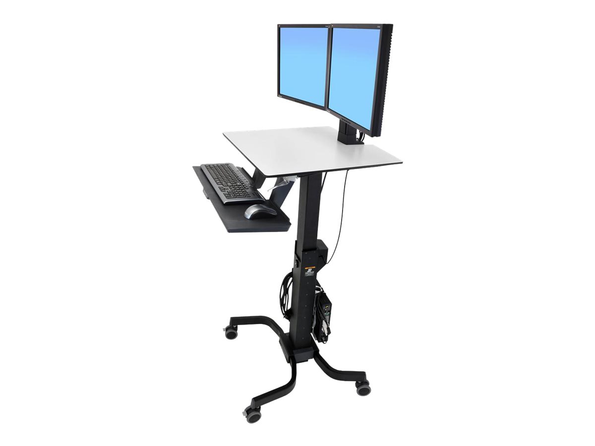 Ergotron WorkFit-C Dual Sit-Stand Workstation - cart