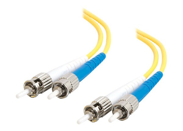 C2G 5m ST-ST 9/125 Duplex Single Mode OS2 Fiber Cable - Yellow - 16ft - patch cable - 5 m - yellow