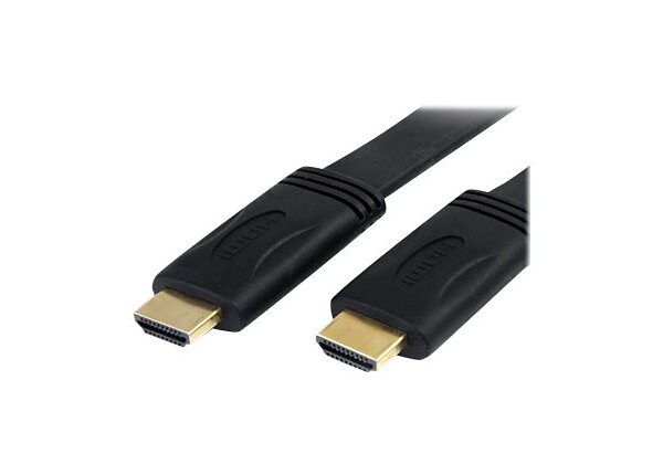 StarTech.com 15 ft Flat High Speed HDMI Cable w/ Ethernet Ultra HD 4k x 2k - HDMI with Ethernet cable - 4.6 m