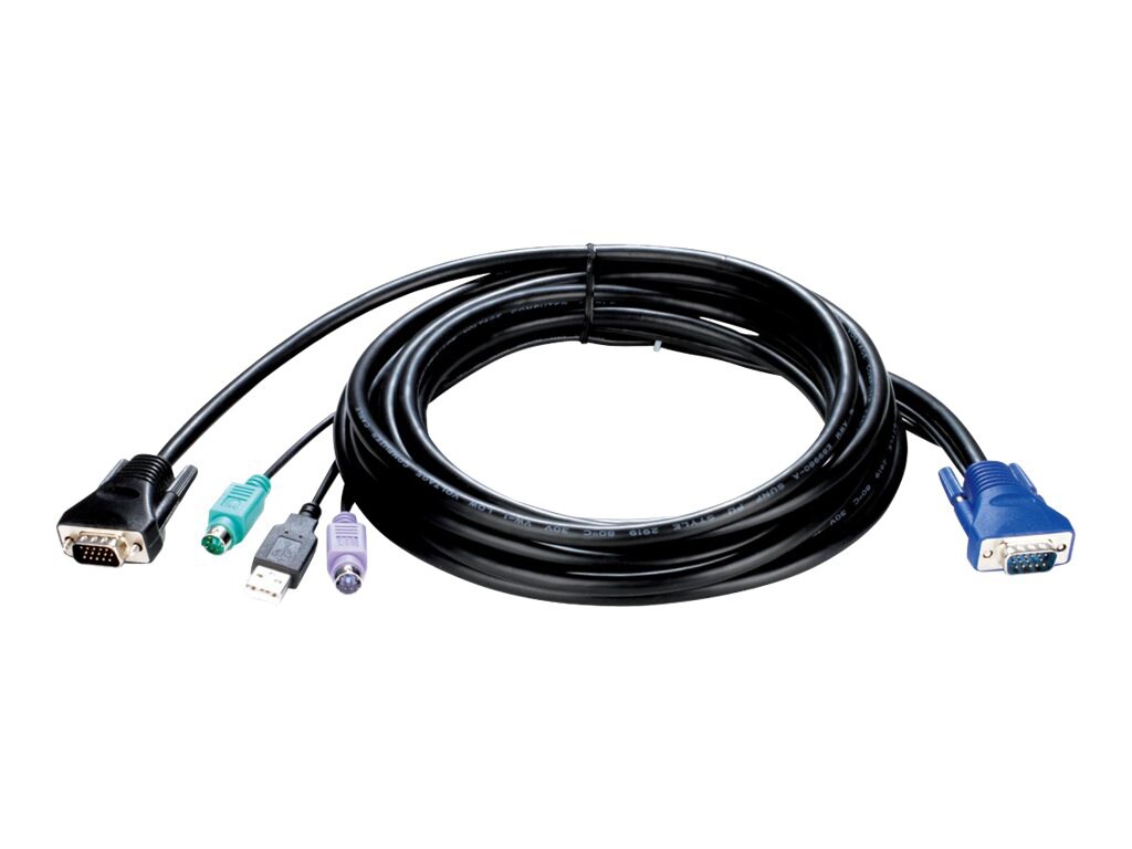 D-Link KVM-402 - keyboard / video / mouse (KVM) cable - 10 ft