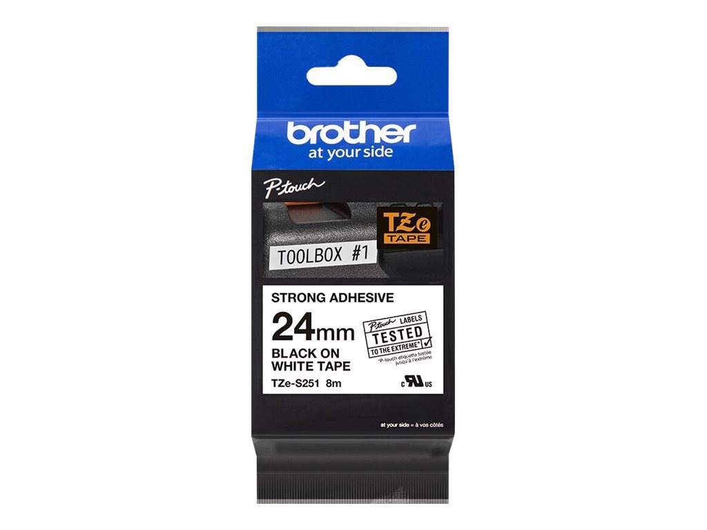 Brother TZe-S251 - laminated tape - 1 cassette(s) - Roll (2.4 cm x 8 m)