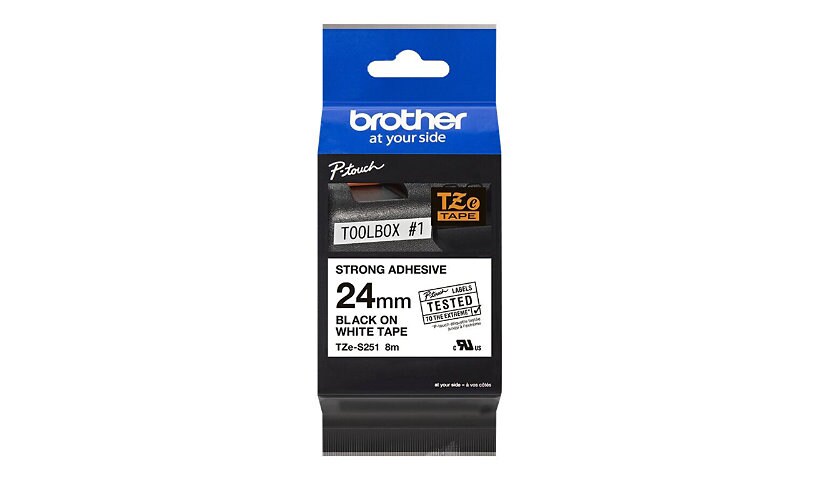 Brother TZe-S251 - laminated tape - 1 cassette(s) - Roll (2.4 cm x 8 m)