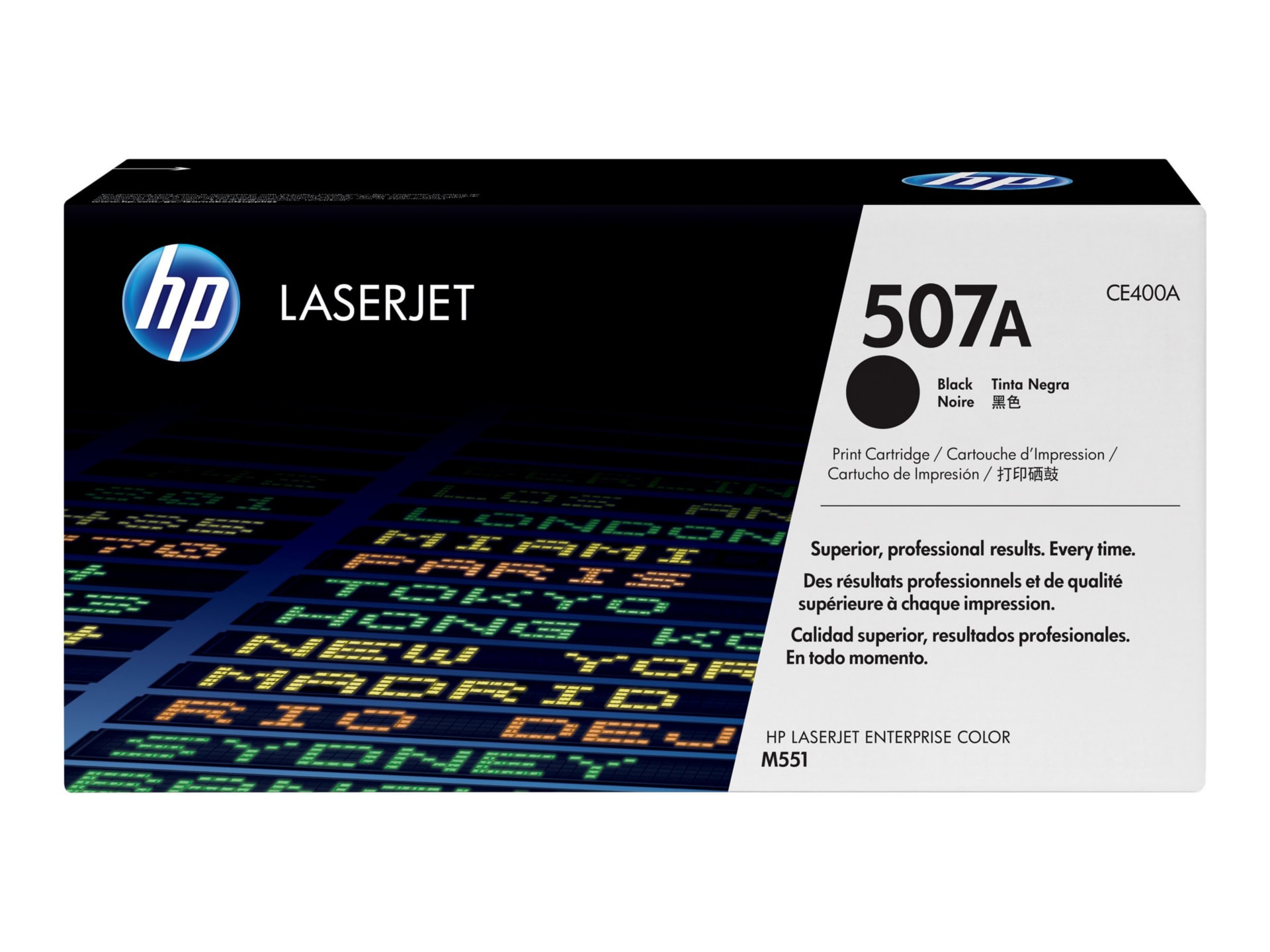 HP 507A (CE400A) Original Laser Toner Cartridge - Single Pack - Black - 1 Each