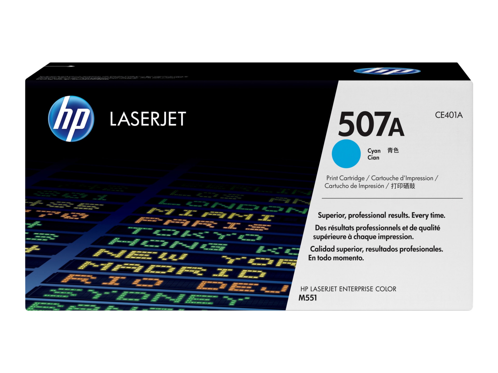 Thumbnail 2 of 23 for HP 507A Original Laser Toner Cartridge - Single Pack - Cyan - 1 Each