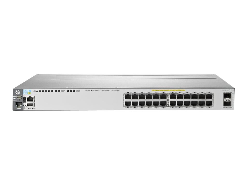 Aruba 3800-24G-PoE+-2SFP+ - switch - 24 ports - managed - rack-mountable