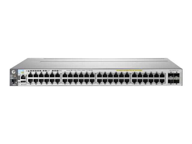 Aruba 3800-48G-PoE+-4SFP+ - switch - 48 ports - managed - rack-mountable