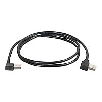 C2G 2m USB Cable - USB A to USB B Right Angle - Black - 6ft