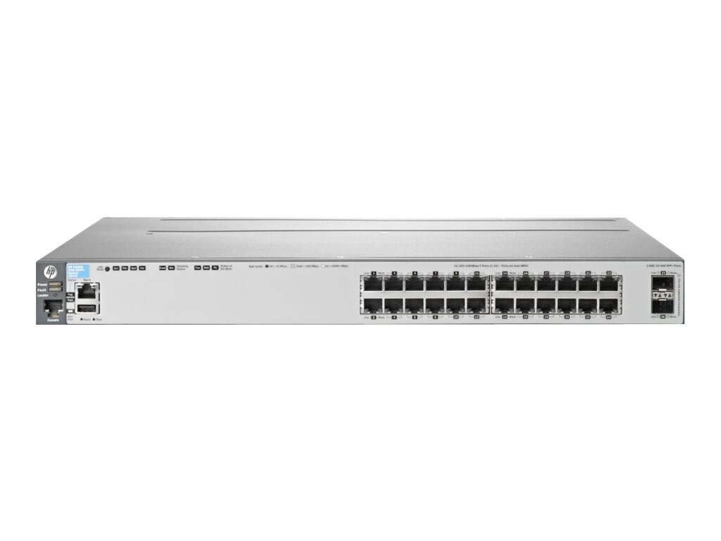 Aruba 3800-24G-2SFP+ - switch - 24 ports - managed - rack-mountable