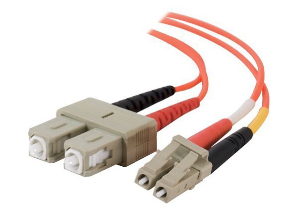 C2G LC-SC 62.5/125 OM1 Duplex Multimode Fiber Optic Cable (Plenum-Rated) - patch cable - 30 m - orange