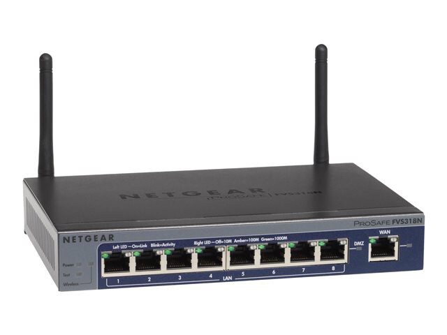 NETGEAR ProSAFE 8-Port Wireless-N VPN Firewall w/SSL/IPSec (FVS318N-100NAS)