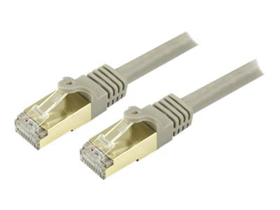 StarTech.com 3 ft CAT6a Ethernet Cable - 10 GbE Shielded Snagless RJ45 100W PoE Patch Cord - Gray