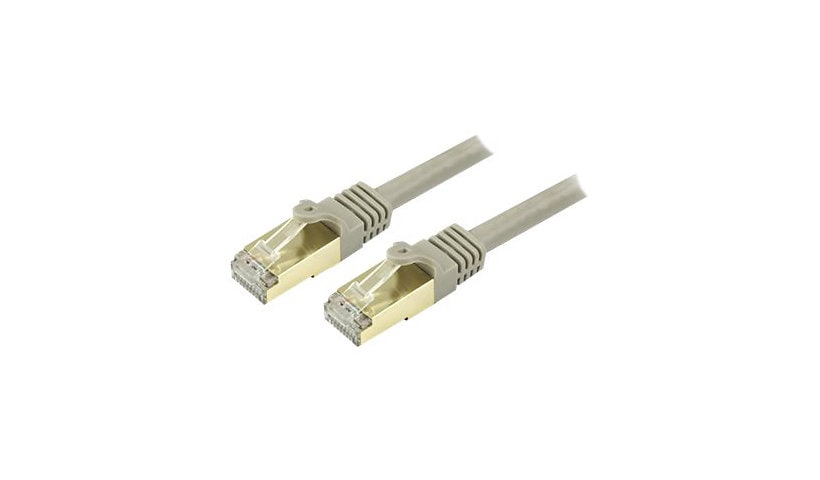 StarTech.com 3 ft CAT6a Ethernet Cable - 10 GbE Shielded Snagless RJ45 100W PoE Patch Cord - Gray