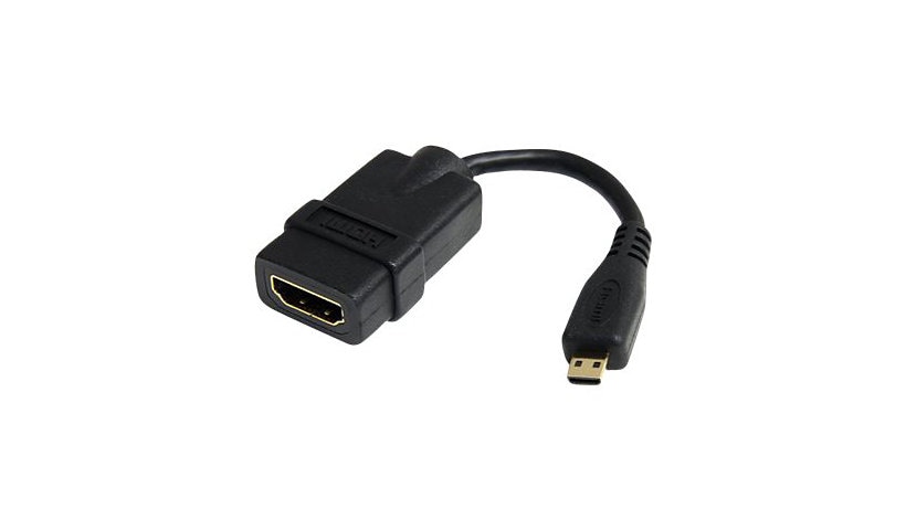 StarTech.com Micro HDMI to HDMI Adapter Dongle, 4K High Speed Micro HDMI to HDMI Converter, Micro HDMI Type-D Device to