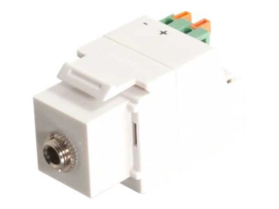 C2G 3.5mm 2-Conductor Keystone Adapter - White