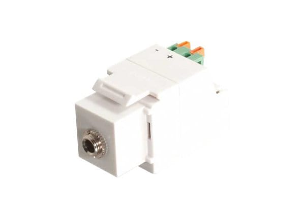C2G 3.5mm 2-Conductor Keystone Adapter - White