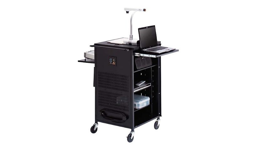 Bretford Basics PAL Multimedia Presentation Cart TCP23FF-BK - cart - for projector / notebook / camera / DVD / audio -