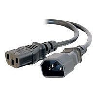 C2G 6ft Computer Power Extension Cord - 16 AWG, 250V IEC320C14 to IEC320C13