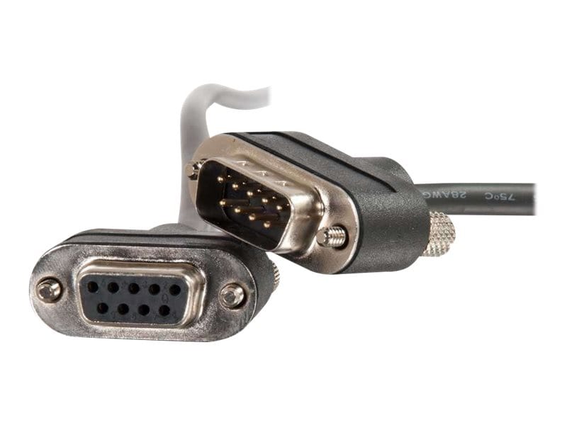 C2G 35ft RS232 DB9 Cable with Low Profile Connectors - In Wall Rated - M/F