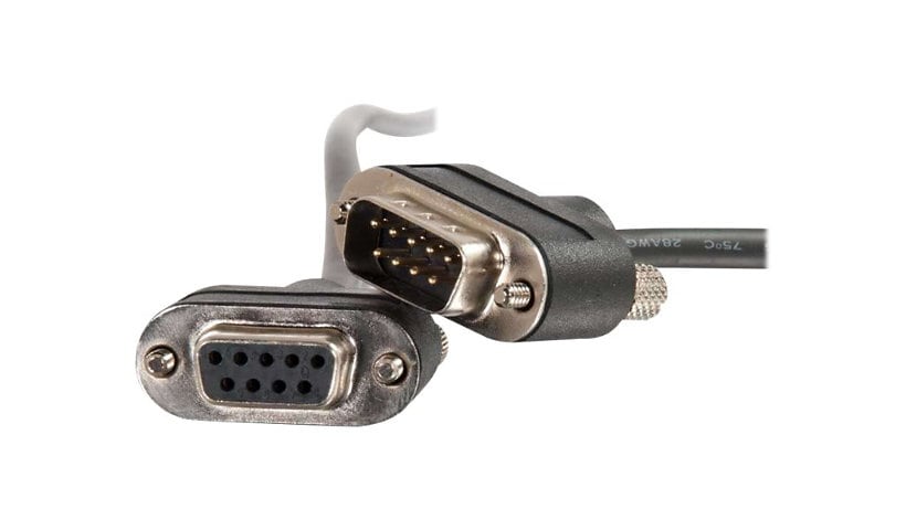 C2G 35ft RS232 DB9 Cable with Low Profile Connectors - In Wall Rated - M/F