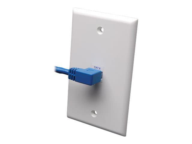Eaton Tripp Lite Series Left-Angle Cat6 Gigabit Molded UTP Ethernet Cable RJ45 Left-Angle M to RJ45 M, Blue, 5ft 1.52 m