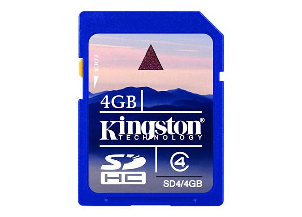 Kingston - flash memory card - 4 GB - SDHC