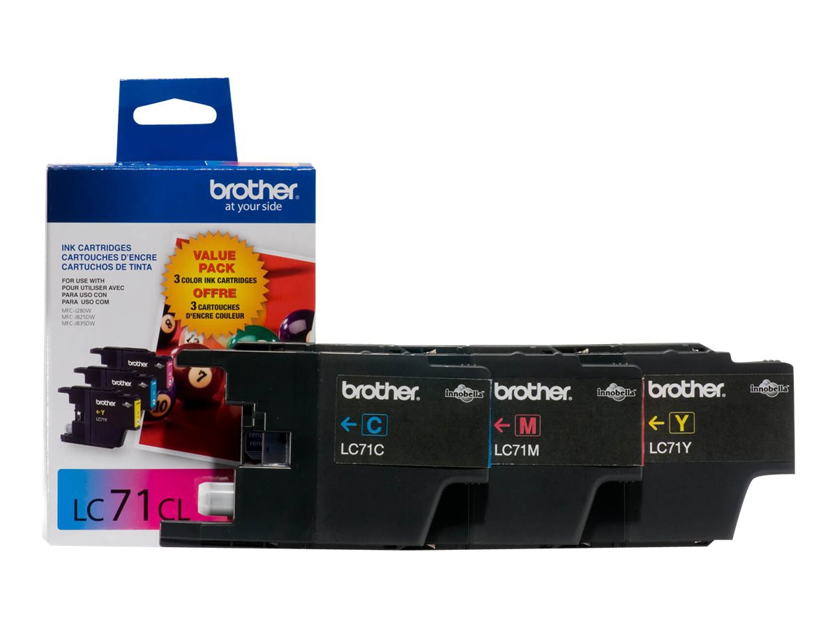 Brother LC71CL - 3-pack - yellow, cyan, magenta - original - ink cartridge
