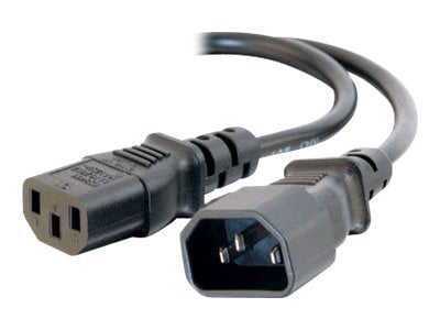 C2G 2' C14 to C13 Power Extension Cord - Black