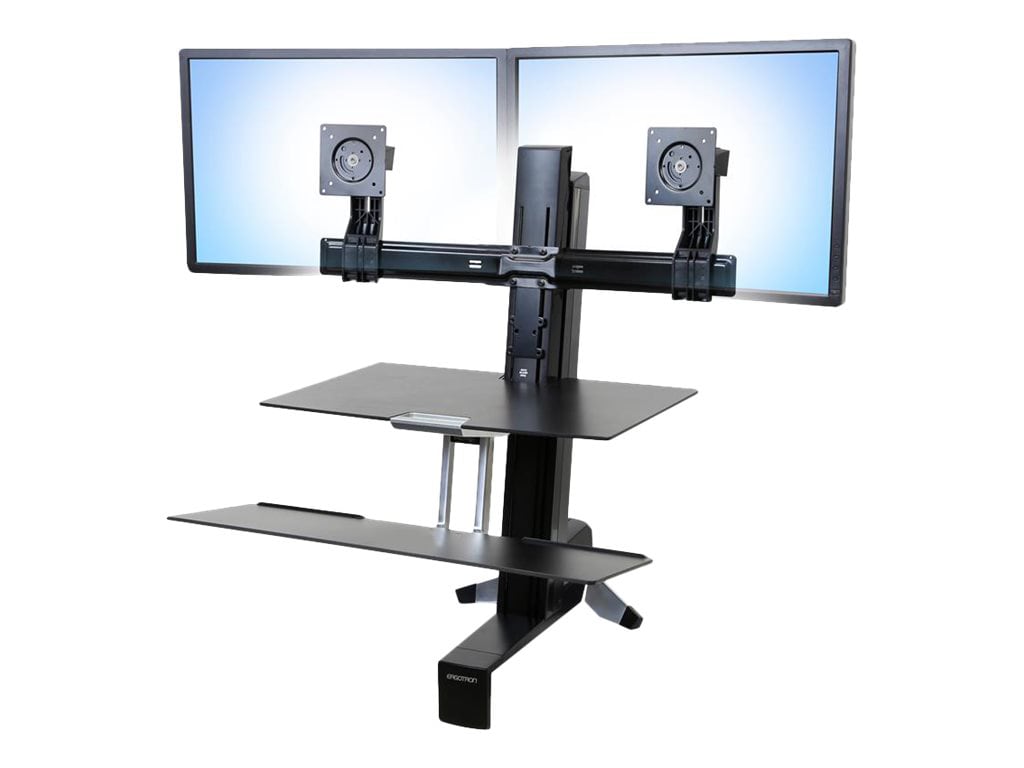 Ergotron Tall-User Kit for WorkFit Dual kit de montage - pour 2 écrans LCD - noir