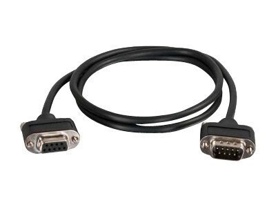C2G 3ft Serial RS232 DB9 Null Modem Cable Low Profile Connectors M/F -CMG