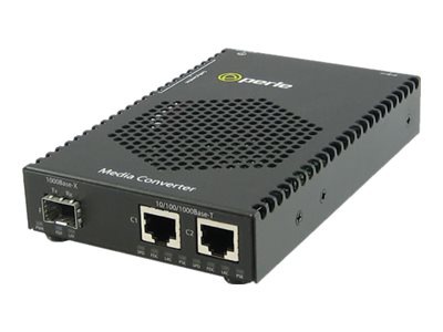 Perle S-1110DP-SFP - fiber media converter - 10Mb LAN, 100Mb LAN, GigE