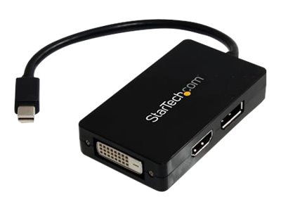 StarTech.com Travel A/V adapter - 3-in-1 Mini DisplayPort to DisplayPort DVI or HDMI converter