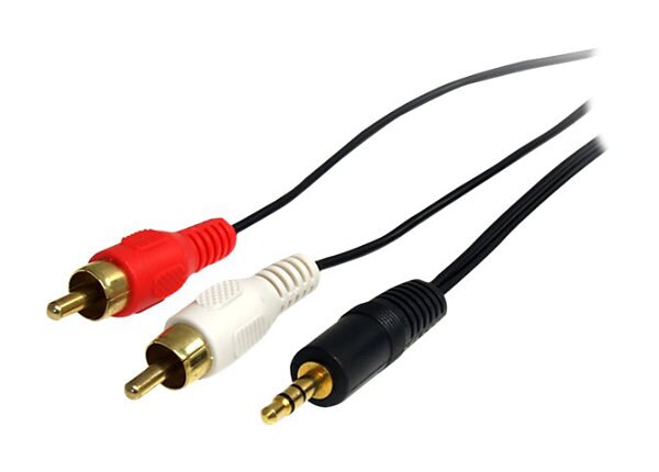 StarTech.com 1 ft Stereo Audio Cable - 3.5mm Male to 2x RCA Male - audio cable - 30 cm