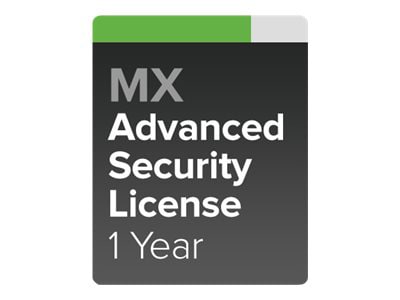 Cisco Meraki MX60 Advanced Security - subscription license (1 year) - 1 license